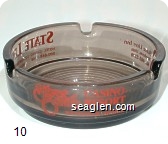 StateLine Hotel - Casino - Convention Center, 800-648-9668 Wendover, N.V., Silver Smith Casino-Resort, Wendover, Nevada, State Line Inn, Wendover, Utah, 801-662-2226 - Red imprint Glass Ashtray