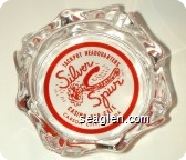 Jackpot Headquarters, Silver Spur Casino - Bar - Cafe, Carson City, Nevada - Red imprint Glass Ashtray