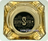 Silver Spur, Reno, Nevada - White on black imprint Glass Ashtray