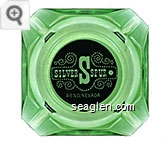 Silver Spur, Reno, Nevada - White on black imprint Glass Ashtray