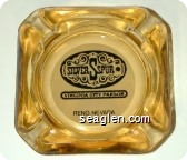 Silver Spur, Virginia City Parlor, Reno, Nevada - Black on white imprint Glass Ashtray