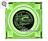 Jackpot Headquarters, Silver Spur Casino - Bar - Cafe, Carson City, Nevada - White on black imprint Glass Ashtray