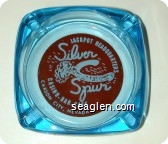 Jackpot Headquarters, Silver Spur Casino - Bar - Cafe, Carson City, Nevada - White on red imprint Glass Ashtray