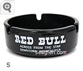 Red Bull, Across from the Star, Downtown Winnemucca, Joe Mackie's Star Winnemucca, Nevada, Winners Inn (702)623-2511 - White imprint Glass Ashtray