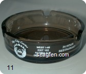 Sky City Casino, West I-40, Exit 102, Acoma, N.M. (888) SKY CITY, 24 Hour Restaurant, Craps, Bingo, ''21'', Poker, Slots, I Borrowed This From - White imprint Glass Ashtray