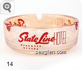State Line Hotel, Wendover Nevada - Red imprint Glass Ashtray