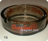 State Line Hotel, Wendover Nevada - Red imprint Glass Ashtray