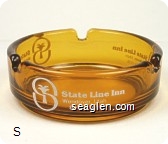 State Line Inn, Wendover, Utah, 801-665-2226 - White imprint Glass Ashtray