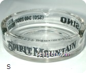 Spirit Mountain Casino, (520) 346-2000, 8555 S. Hwy 95, Mohave Valley AZ - Black imprint Glass Ashtray