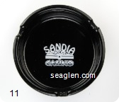 Sandia Casino - White imprint Glass Ashtray