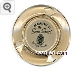 Be Carefree at the Sans Souci, Las Vegas, Nevada - Black on white imprint Glass Ashtray