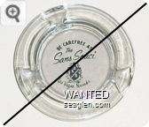 Be Carefree at the Sans Souci, Las Vegas, Nevada - Black on white imprint Glass Ashtray