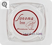 Sonoma Inn, Winnemucca Nevada - Red on white imprint Glass Ashtray
