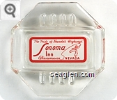 ''The Pride of Nevada's Highways'', Sonoma Inn, Winnemucca, Nevada - Red on white imprint Glass Ashtray