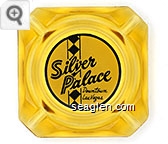 Silver Palace, Downtown Las Vegas - Black on white imprint Glass Ashtray