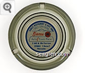 Family Restaurant & Gift Shop, (702) 359-0550, Sierra 76 Auto / Truck Plaza, I-80 & McCarran, Sparks (Reno) Nevada - Blue and orange on white imprint Glass Ashtray