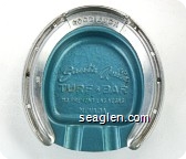 Good Luck, Santa Anita Turf & Bar, 113 Fremont Las Vegas Nevada - Stamped imprint Metal Ashtray