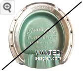Good Luck, Santa Anita Turf & Bar, 113 Fremont Las Vegas Nevada - Stamped imprint Metal Ashtray