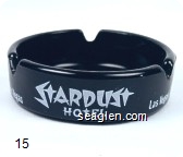 Stardust Hotel, Las Vegas - White imprint Glass Ashtray