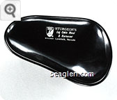 Sturgeon's, Log Cabin Motel & Restaurant, Lovelock, Nevada, (American Express logo) - White imprint Plastic Ashtray