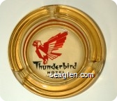 Thunderbird Hotel, Las Vegas, Nev. - Black and red imprint Glass Ashtray