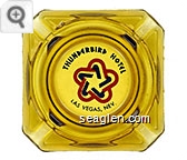 Thunderbird Hotel, Las Vegas, Nev. - Blue and red imprint Glass Ashtray