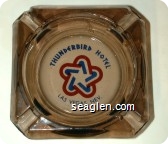 Thunderbird Hotel, Las Vegas, Nev. - Blue and red imprint Glass Ashtray