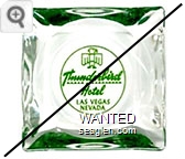 Thunderbird Hotel, Las Vegas Nevada - Green imprint Glass Ashtray