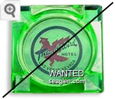 Thunderbird Hotel, Las Vegas nevada - Red and black imprint Glass Ashtray