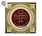 The Thunderbird, Las Vegas, Nevada - White on red imprint Glass Ashtray