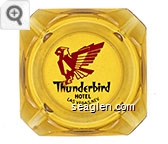 Thunderbird Hotel, Las Vegas, Nev. - Black and red imprint Glass Ashtray