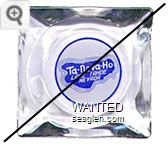 Ta-Neva-Ho Lake Tahoe, Nevada - Blue on white imprint Glass Ashtray