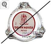 ''The Riding Lesson'', The Town House Reno - Red on white imprint Glass Ashtray