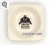Trump Plaza, Hotel and Casino - Gold imprint Porcelain Ashtray