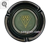 (T logo) - Gold imprint Glass Ashtray