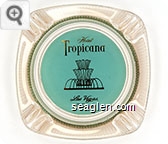 Hotel Tropicana, Las Vegas, Nevada - Gold on aqua imprint Glass Ashtray