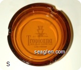 Tropicana Hotel and Country Club, Las Vegas - White imprint Glass Ashtray