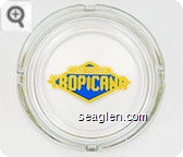 Las Vegas, Tropicana - Yellow and blue imprint Glass Ashtray