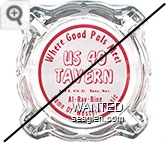Where Good Pals Meet, US 40 Tavern, 640 E. 4th St. Reno, Nev., Al - Ray - Bing, Home of Western Music - Red on white imprint Glass Ashtray