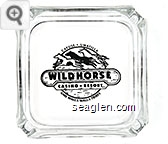 Cayuse - Umatilla, Wildhorse, Casino - Resort, and Walla Walla Tribes - Black imprint Glass Ashtray