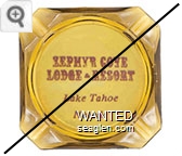 Zephyr Cove Lodge - Resort, Lake Tahoe, Nevada - Red imprint Glass Ashtray